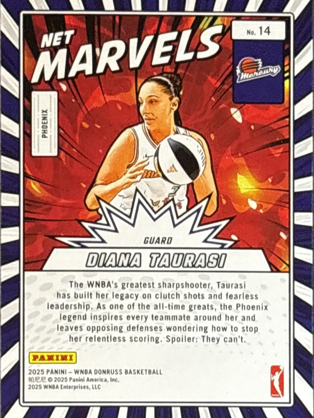Panini Marvels Basketball Trading Card - Diana Taurasi - Picture 2 of 2